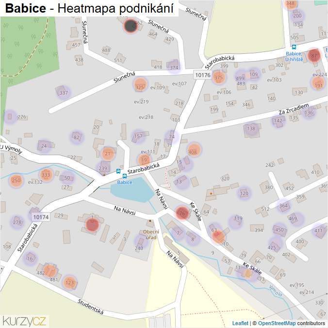Mapa Babice - Firmy v obci.