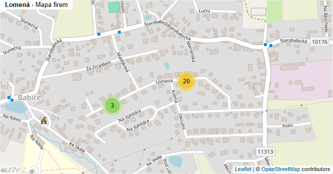 Lomená - mapa firem