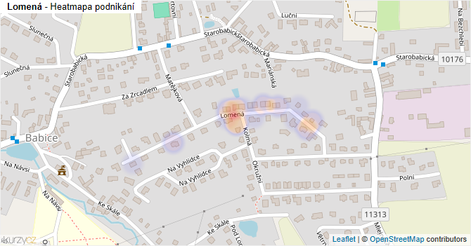 Lomená - mapa podnikání