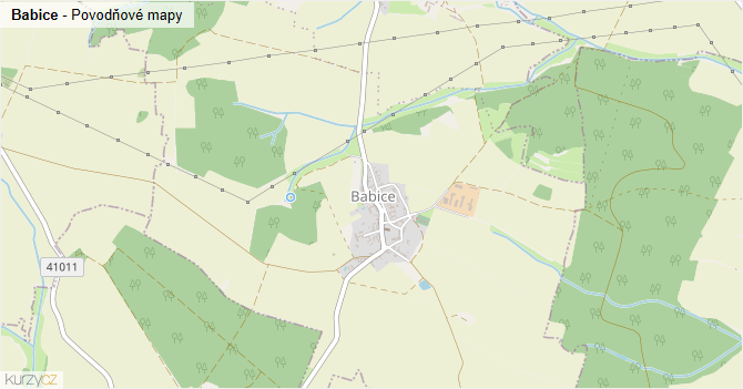 Babice - záplavové mapy stoleté vody