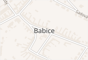 Babice v obci Babice - mapa části obce