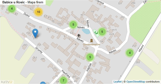 Babice u Rosic - mapa firem