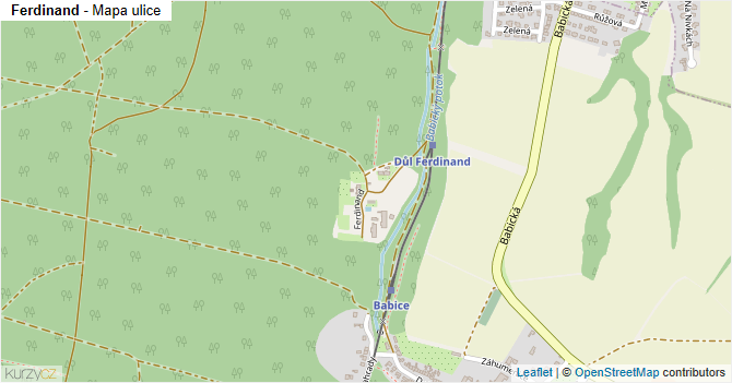Ferdinand - mapa ulice