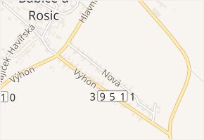 Nová v obci Babice u Rosic - mapa ulice