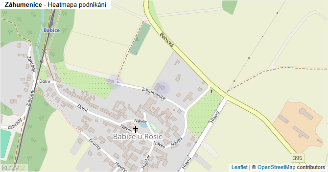 Záhumenice - mapa podnikání