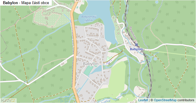 Babylon - mapa části obce