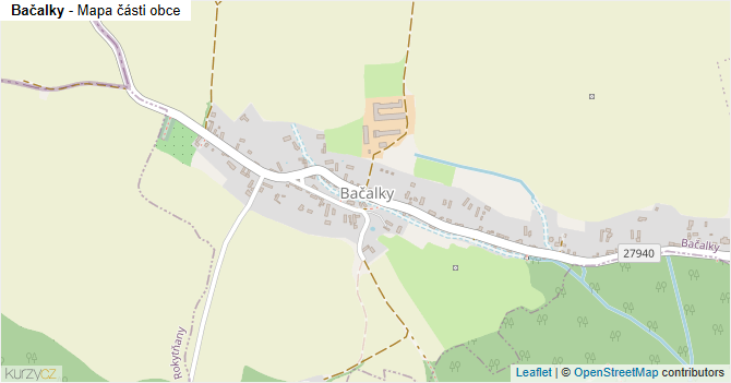 Bačalky - mapa části obce