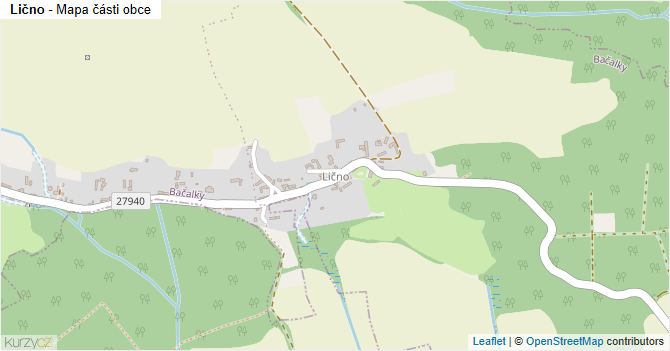 Lično - mapa části obce
