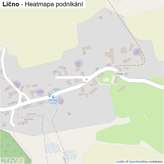 Mapa Lično - Firmy v části obce.