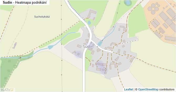 Sudín - mapa podnikání