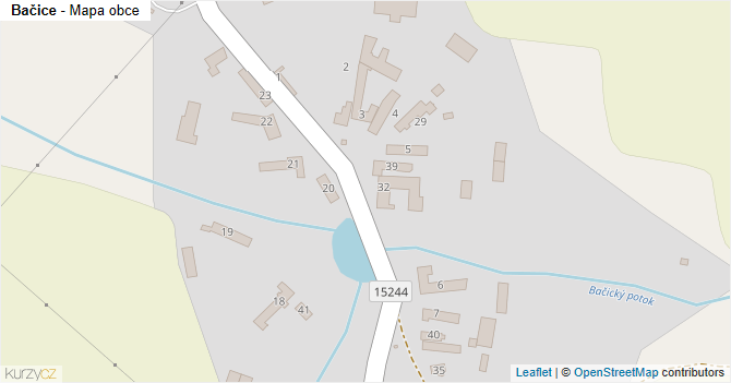 Bačice - mapa obce