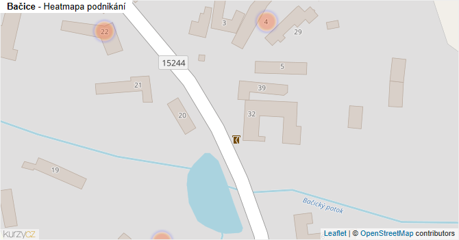 Bačice - mapa podnikání