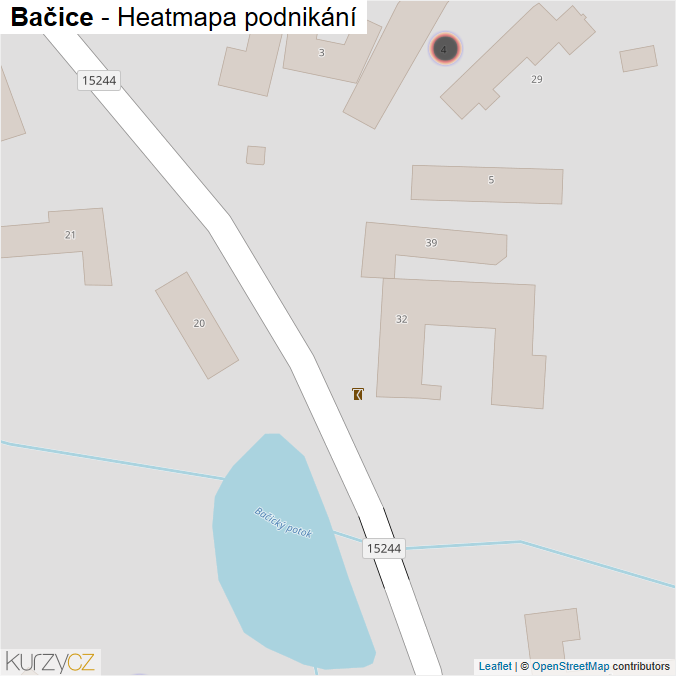 Mapa Bačice - Firmy v obci.