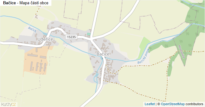 Bačice - mapa části obce