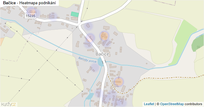 Bačice - mapa podnikání