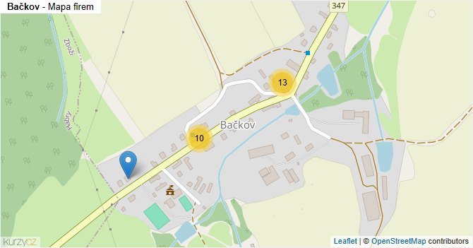 Bačkov - mapa firem