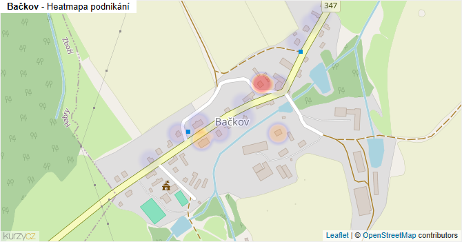 Bačkov - mapa podnikání
