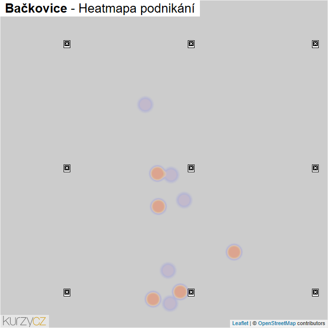 Mapa Bačkovice - Firmy v části obce.
