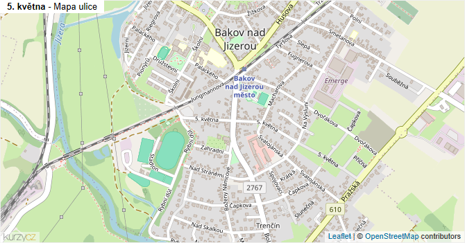 5. května - mapa ulice