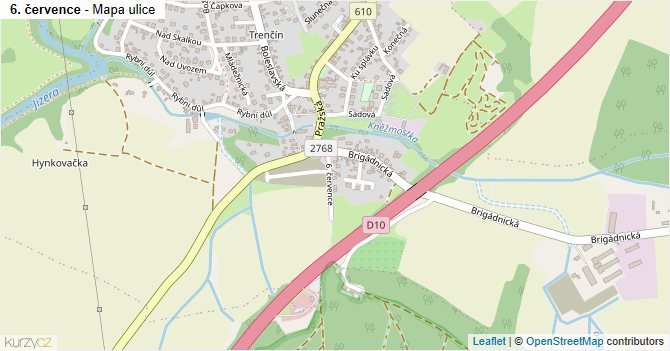 6. července - mapa ulice