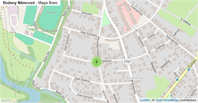 Boženy Němcové - mapa firem