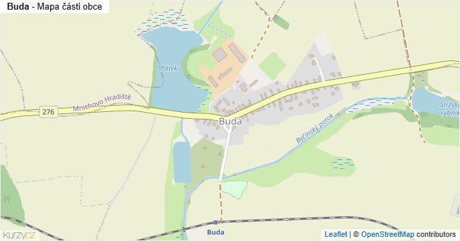 Buda - mapa části obce