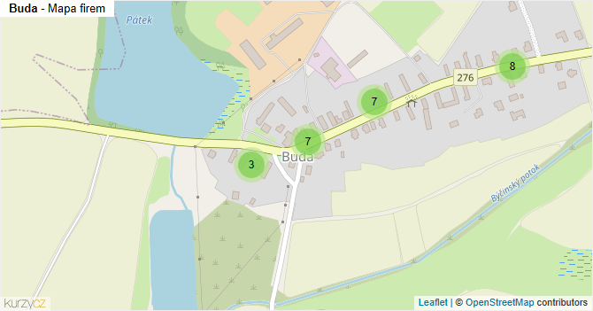 Buda - mapa firem
