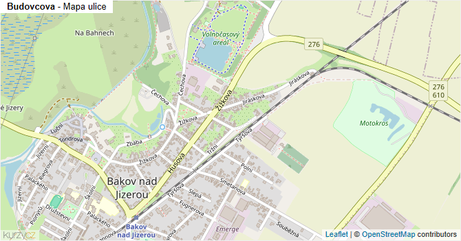 Budovcova - mapa ulice