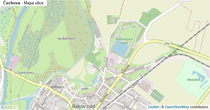 Čechova - mapa ulice
