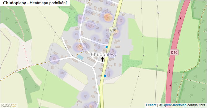 Chudoplesy - mapa podnikání