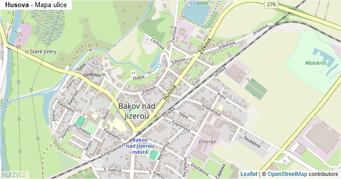 Husova - mapa ulice
