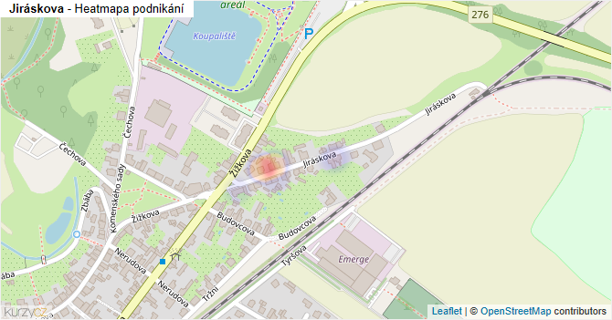 Jiráskova - mapa podnikání