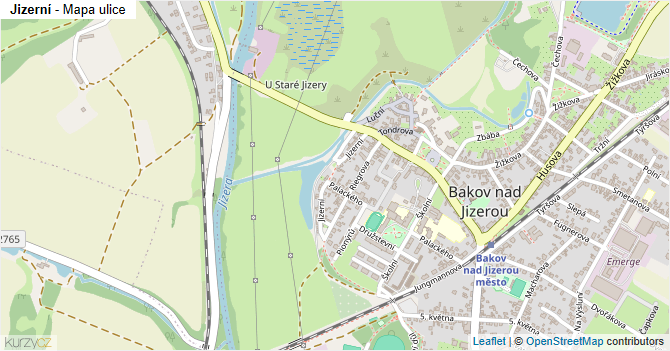 Jizerní - mapa ulice