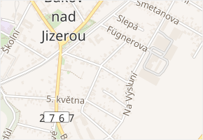 Macharova v obci Bakov nad Jizerou - mapa ulice