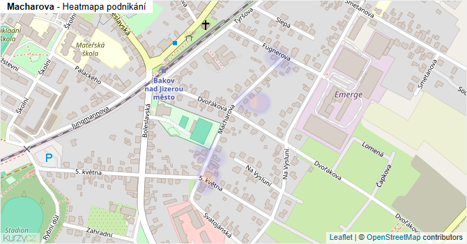 Macharova - mapa podnikání