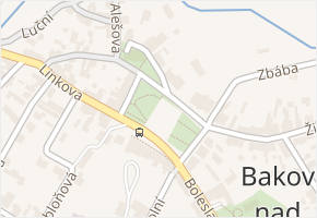 Mírové náměstí v obci Bakov nad Jizerou - mapa ulice