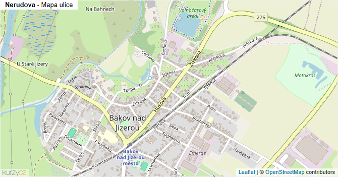 Nerudova - mapa ulice