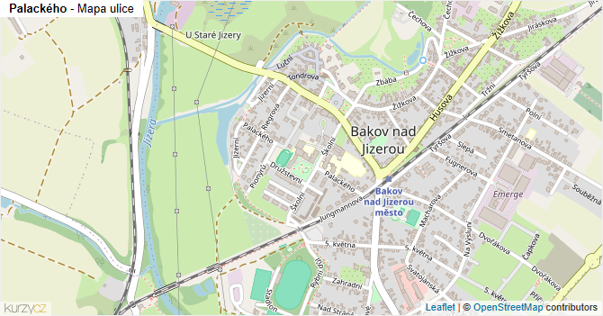 Palackého - mapa ulice