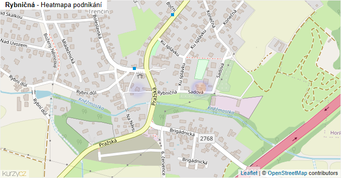 Rybničná - mapa podnikání