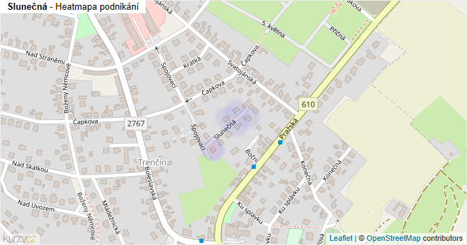 Slunečná - mapa podnikání