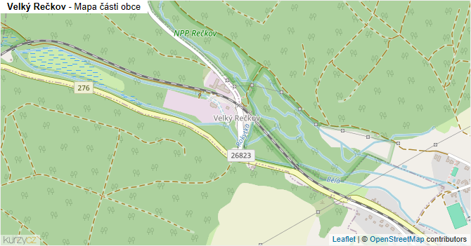 Velký Rečkov - mapa části obce