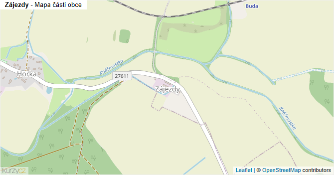 Zájezdy - mapa části obce