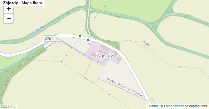 Zájezdy - mapa firem