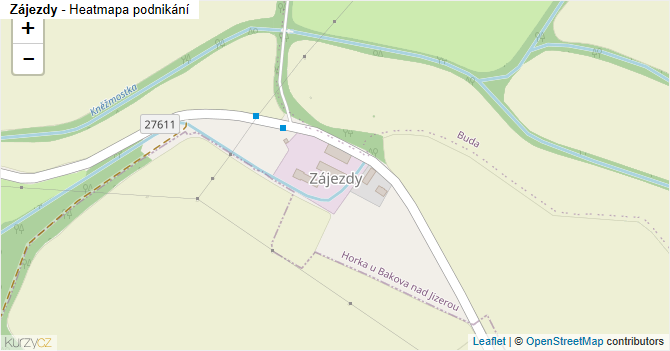 Zájezdy - mapa podnikání