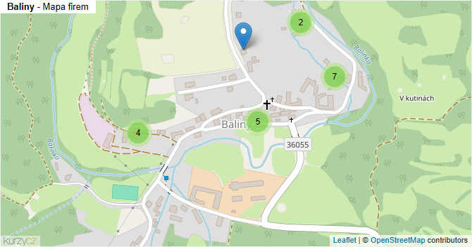 Baliny - mapa firem