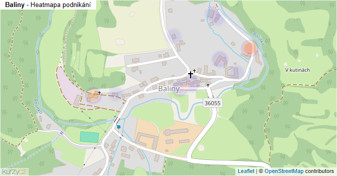 Baliny - mapa podnikání