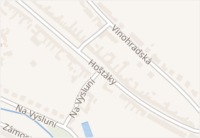 Hoštáky v obci Bánov - mapa ulice
