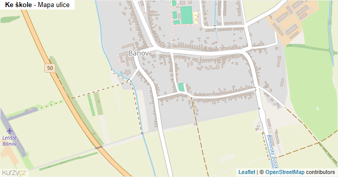 Ke škole - mapa ulice