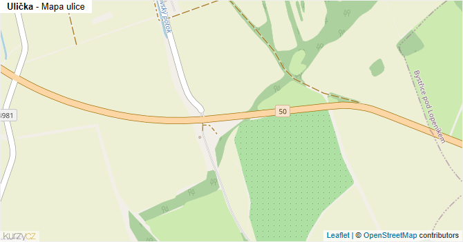 Ulička - mapa ulice