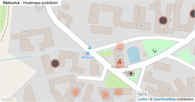 Báňovice - mapa podnikání